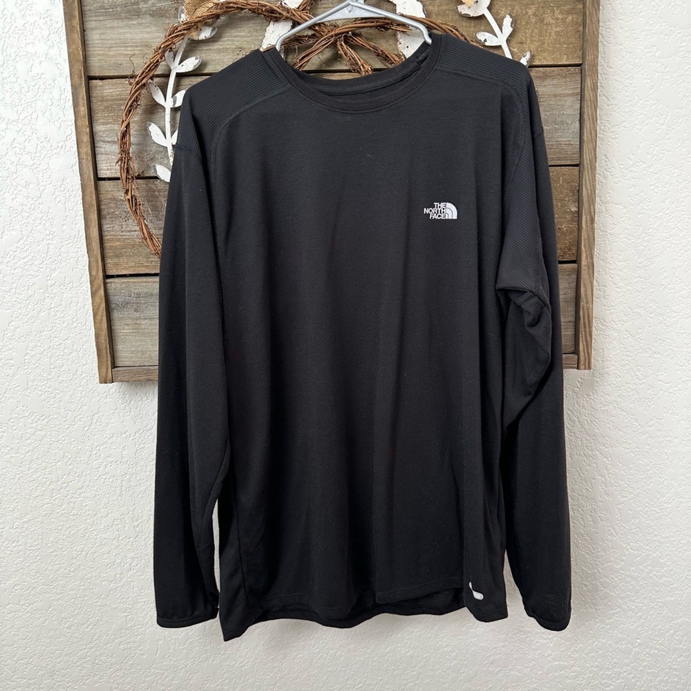 The north face vaporwick black long sleeve‎ base layer layering shirt men’s L